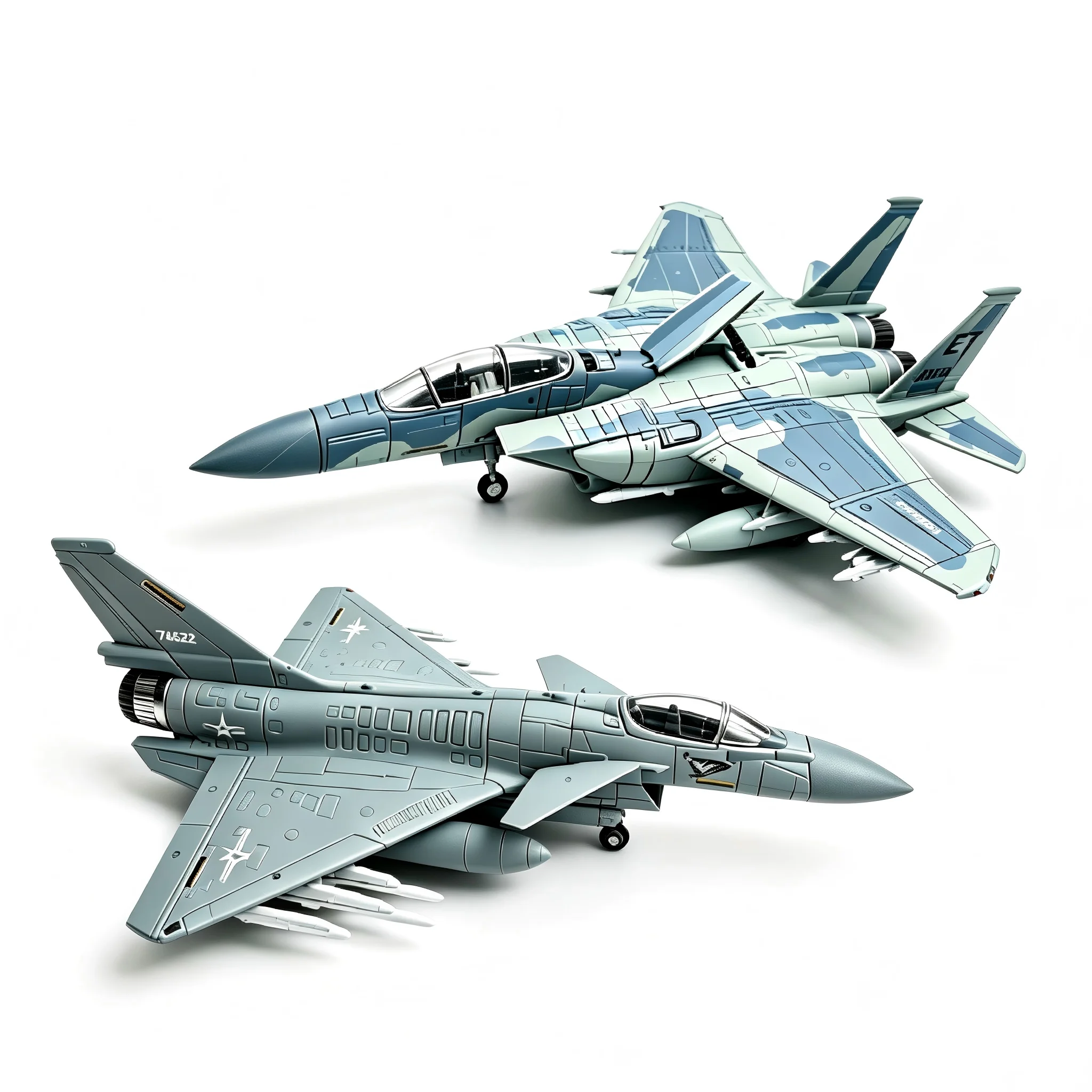 Modelo de Avión de Combate a Escala 1:72, de Plástico, Ensamblaje Rápido, Réplica de Aviones F-15 Eagle y J-10, Colección de Aviones Militares para Exhibición