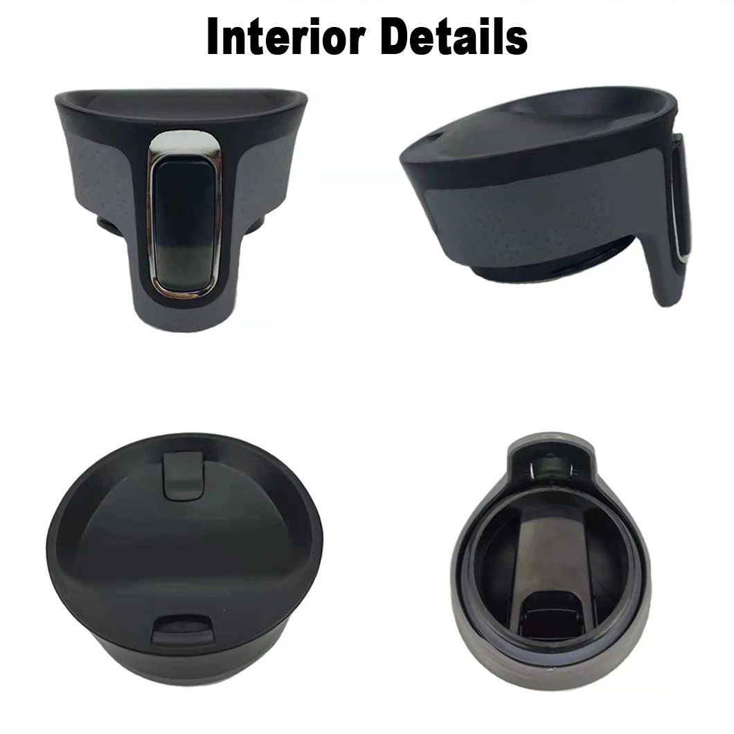 1 taza térmica de café para coche de acero inoxidable, material interior SUS 304, taza de viaje aislada con tapa antiderrames