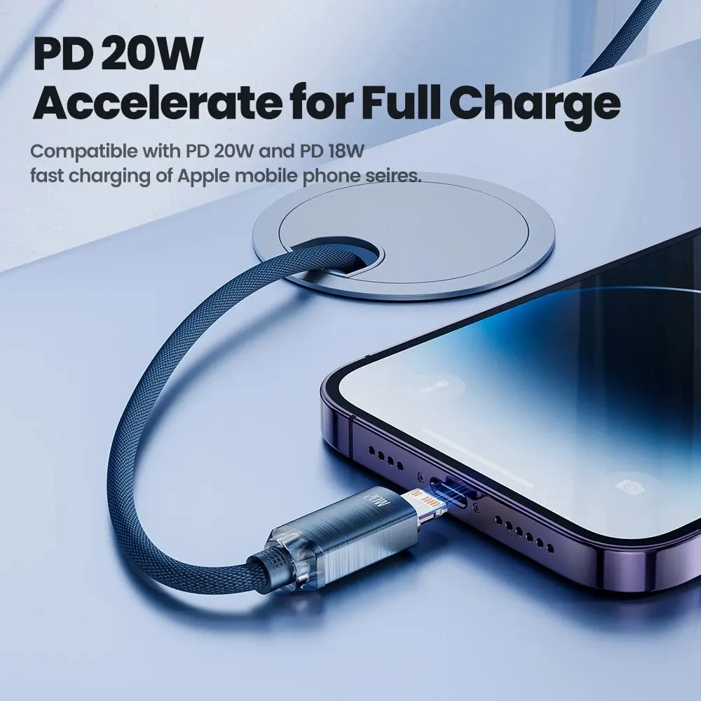 Toocki USB C a Cable de iluminación para iPhone 14 13 12 11 Pro Max Mini 8 7 Plus AirPods iPad Cable Lightning tipo C de carga rápida