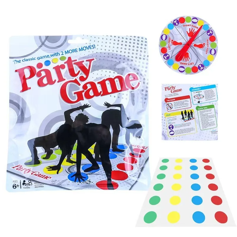 Twister Party Game - Familia Interior Exterior Cuerpo Twisting Grupo Interativo Juguetes Deportivos para Niños Adultos Ayuda Divertida