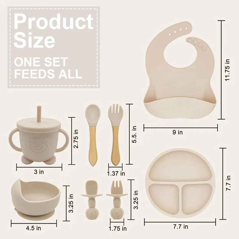 Juego de alimentación de bebé con nombre personalizado, plato de silicona para niños, tazón, taza de paja, vajilla personalizada para niños, suministros para bebés, regalo para recién nacidos