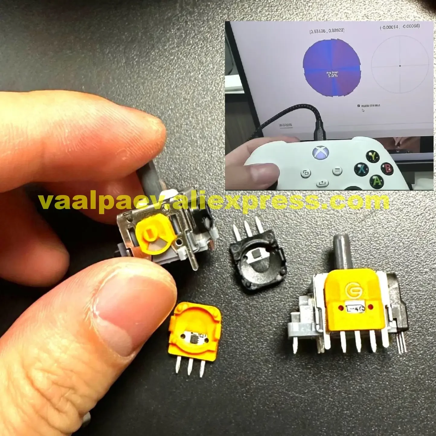 10-100 Uds nuevo Joystick de efecto Hall para controladores XBOX a prueba de deriva de alta precisión sin ajustes manuales 10 millones de ciclos
