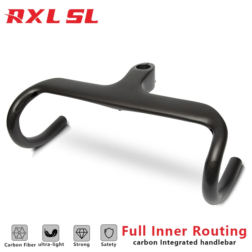 Manillar de bicicleta de carbono RXL SL, barra de caída integrada de 1-1/8 ", 400/420/440mm, manillar de bicicleta mate UD