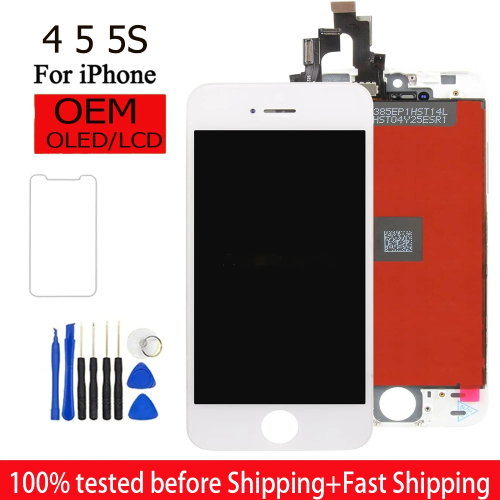Pantalla LCD de calidad para iPhone 4 4s, montaje de digitalizador con pantalla táctil para iPhone 4s 5 5s 5SE, reemplazo de pantalla LCD