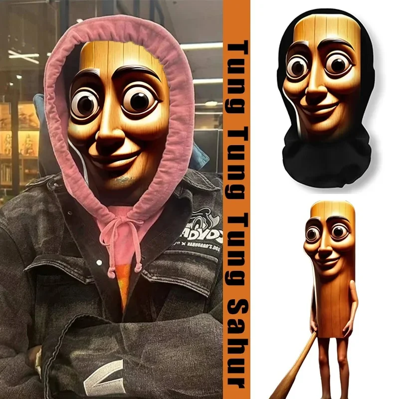 Máscara Facial Completa de Malla Impresa en 3D, TungTungTung Sahur, Divertida, para Cosplay, Halloween, Disfraz, Accesorio Novedoso para Hombres