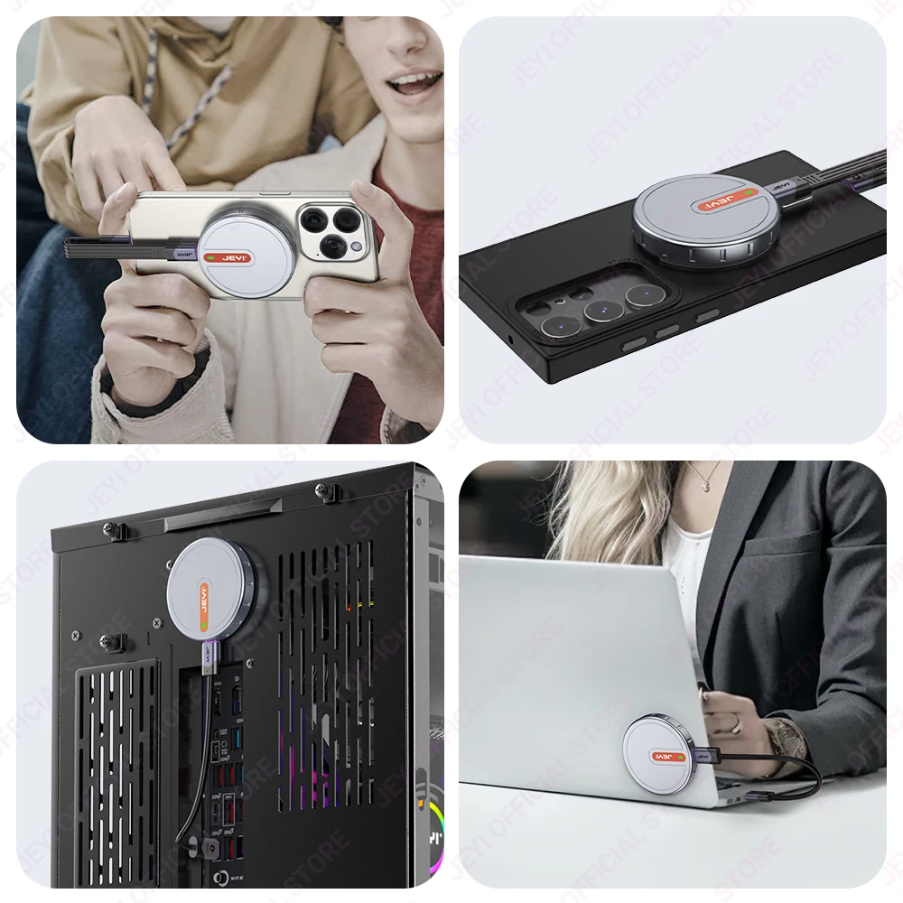 JEYI Caja magnética 2230 M.2 NVMe SSD con Magsafe para iPhone 15 Pro Max ProRes, USB 3,2 10Gbps para MacBook/iPad Pro/portátil