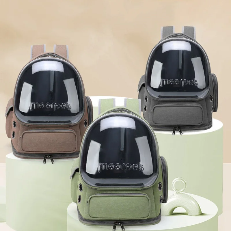 Bolsa transportadora transparente para gatos, mochila de viaje al aire libre para gatos, perros pequeños, bolsa de transporte transpirable para gatos, suministros para mascotas