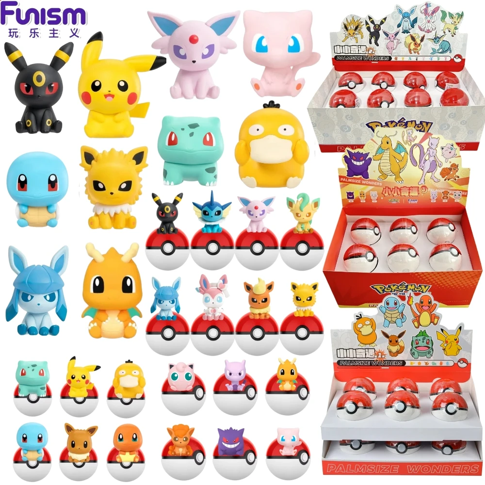 Figuras de acción de Pokémon Anime Poke Ball, muñecos pequeños de Sylveston Umbreon Gengar, modelo Original FUNISM, adorno para coche, juguetes, regalo