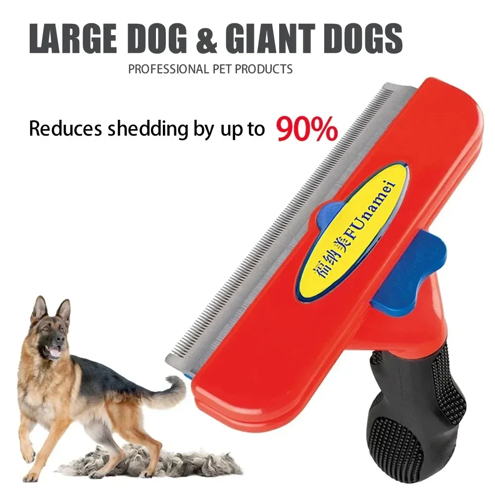 Peine de depilación para perros grandes, cepillo para perros grandes, cepillo de aseo para mascotas, peine para gatos, peine de masaje para perros, removedor de pelo para gatos, limpieza y aseo