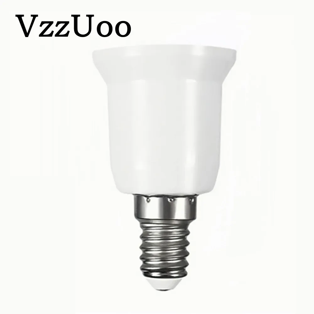 Adaptador VzzUoo E14 a E27, enchufe de conversión, convertidor de plástico ignífugo, Material de alta calidad, adaptador de bombilla, portalámparas