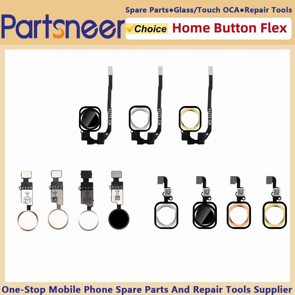 Reemplazo de huellas dactilares del botón de inicio para iPhone 5 5S 5SE 6 6Plus 6S 6SPlus 7 7Plus 8 8Plus Universal Home Buttono