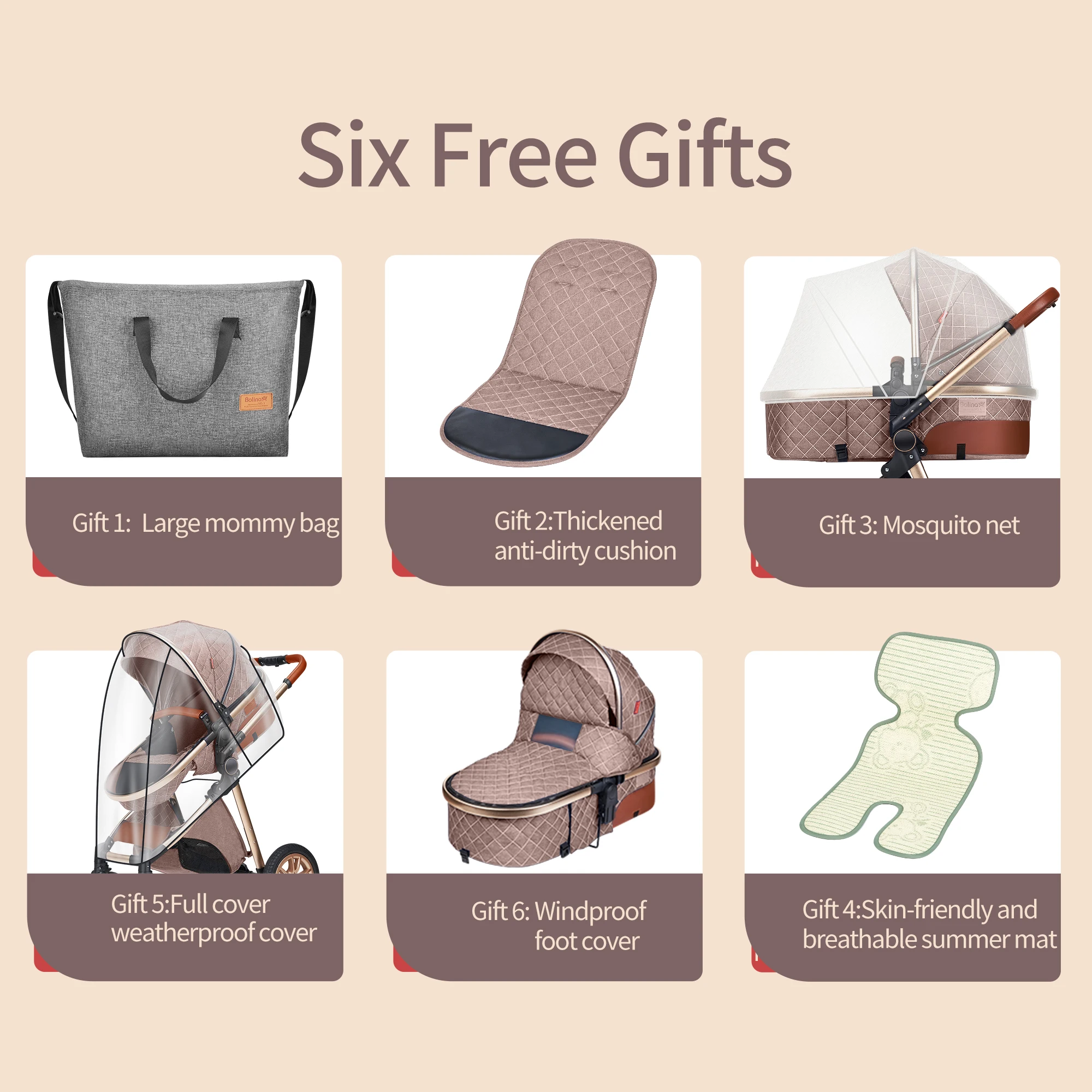 Cochecito de bebé 3 en 1 de lujo con asiento Reversible, cochecito plegable para niños de 0 a 36 meses