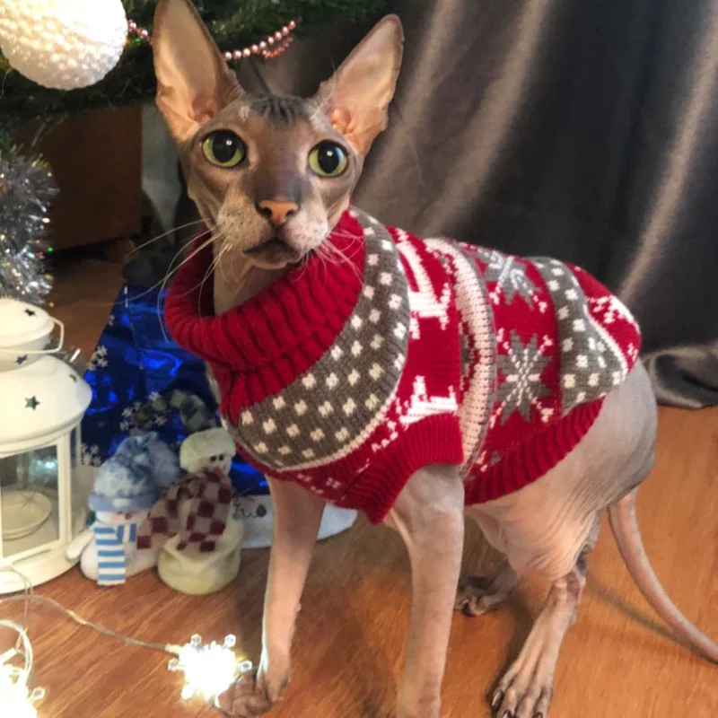 Suéter para Gato Sphynx, Ropa Cálida de Invierno para Mascotas, Disfraz para Gatitos, Ropa para Cachorros, Ropa para Gatos