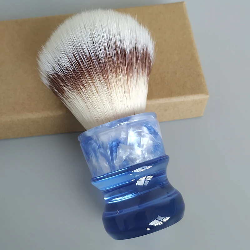 Brocha de Afeitar de Pelo Sintético Suave Dscosmetic Ice Blue A2S para Hombres, para Afeitar en Húmedo
