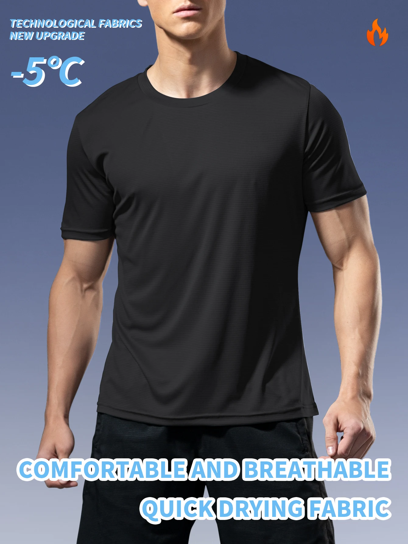 Ropa deportiva deportiva para hombre, camiseta informal con cuello redondo, sección delgada, secado rápido, transpirable, ciclismo, correr, manga corta, verano