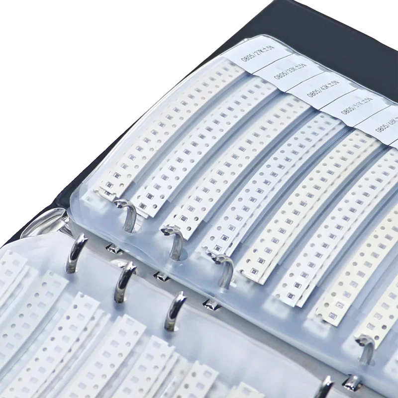 0402 0603 0805 1206 2512 SMD SMT Chip Kit surtido de resistencias fijas 0R-20M Libro de muestras Smd