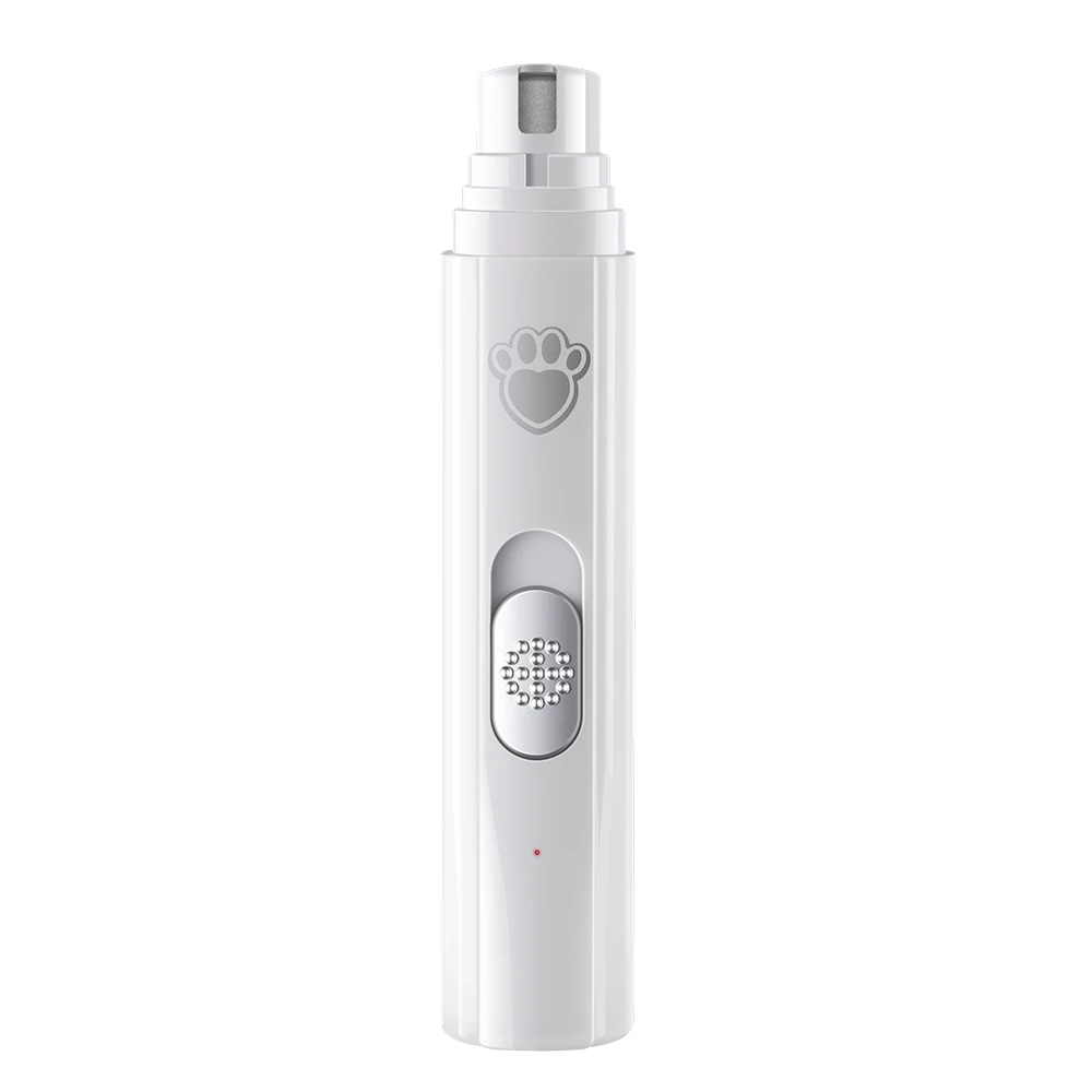 Molinillo de uñas eléctrico para perros con rueda pulidora, molinillo de uñas para mascotas con luz LED, 500 MAh, cortauñas para mascotas de 2 velocidades para el cuidado de patas de mascotas