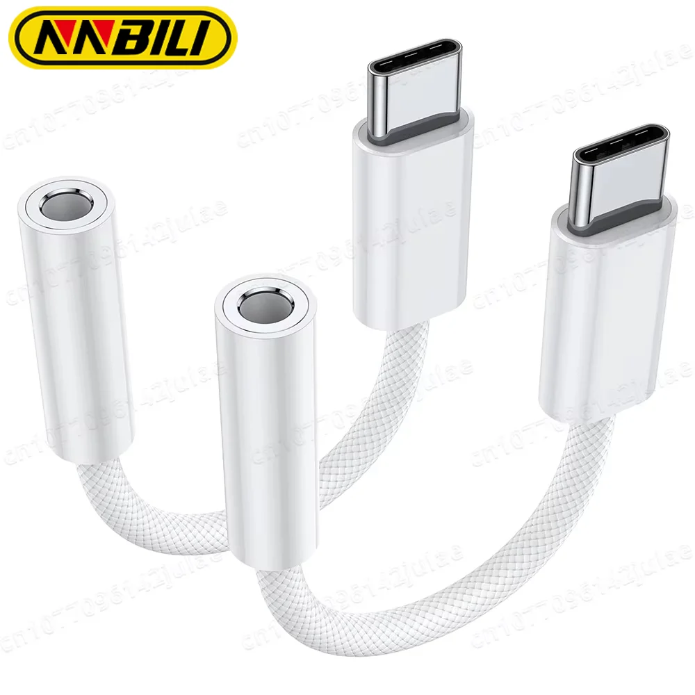 Adaptador USB tipo C a conector de auriculares hembra de 3,5mm Cable de Audio USB C a Aux para iPhone 15 Plus15 Pro Max iPad Pro MacBook