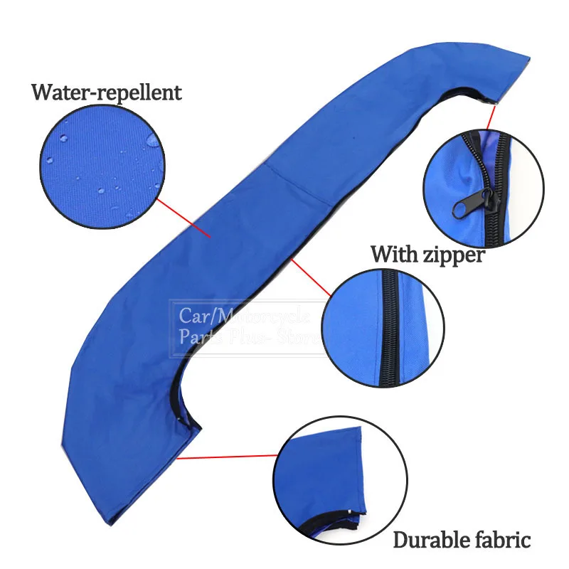 Cubierta superior para maletero Bimini de 4 arco, 600D, sin marco, cubierta para yate y barco con cremallera, Anti UV, impermeable, cubierta a prueba de polvo, accesorios marinos