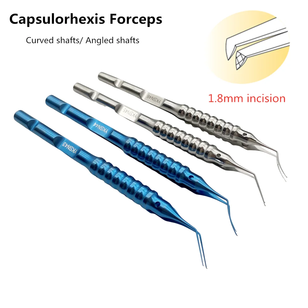 Pinzas de capsulorrexis de incisión pequeña oftálmica de 1,8mm instrumentos quirúrgicos oftálmicos de acero inoxidable