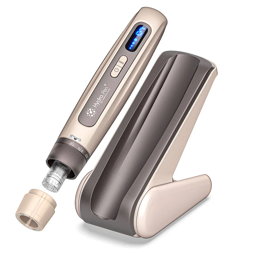 H5 Hydra Pen Derma Microneedle Pen 4-Pole EMS Microcurrent Mesotherapy - Con 30 Agujas Automáticas para Suero de Regalo