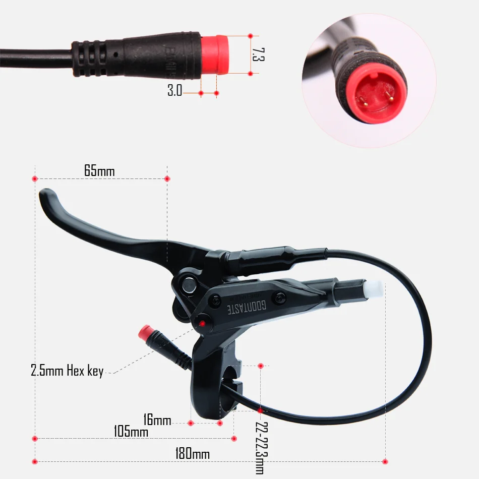 GT0307N-triciclo eléctrico para bicicleta de montaña, ciclomotor eléctrico ATV, Rotor izquierdo y derecho, disco de apagado hidráulico, freno doble, tres eslabones, uno a través de dos, hecho a medida