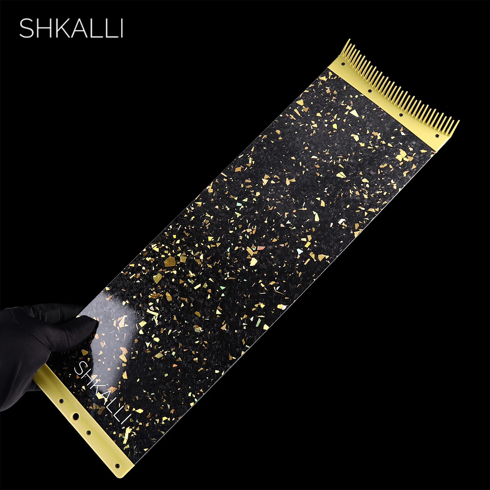 SHKALLI Tabla de Fibra de Carbono para Mechas con Dientes de Peine, Accesorio de Estilismo para Peluqueros, Herramienta de Coloración