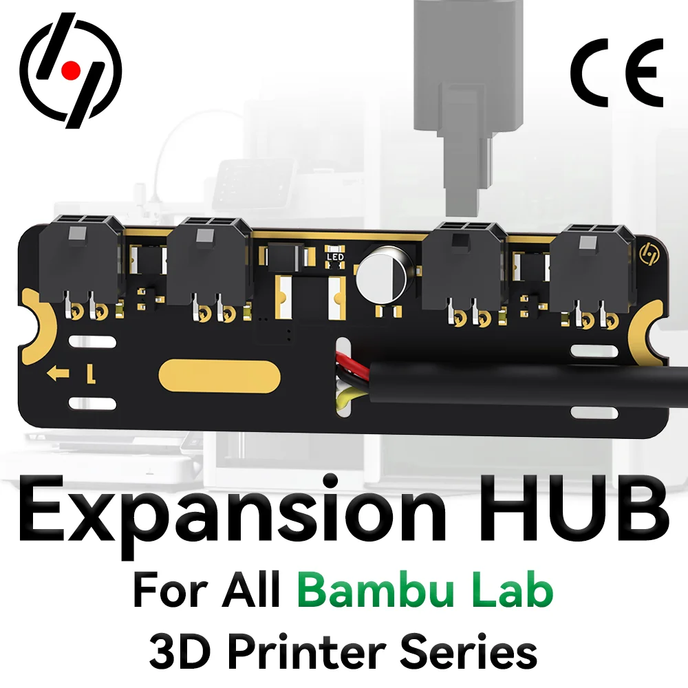 Para Bambu Lab Hub de expansión de 4 puertos con protección de señal de alimentación para todos los accesorios de impresoras 3D Bambu Lab