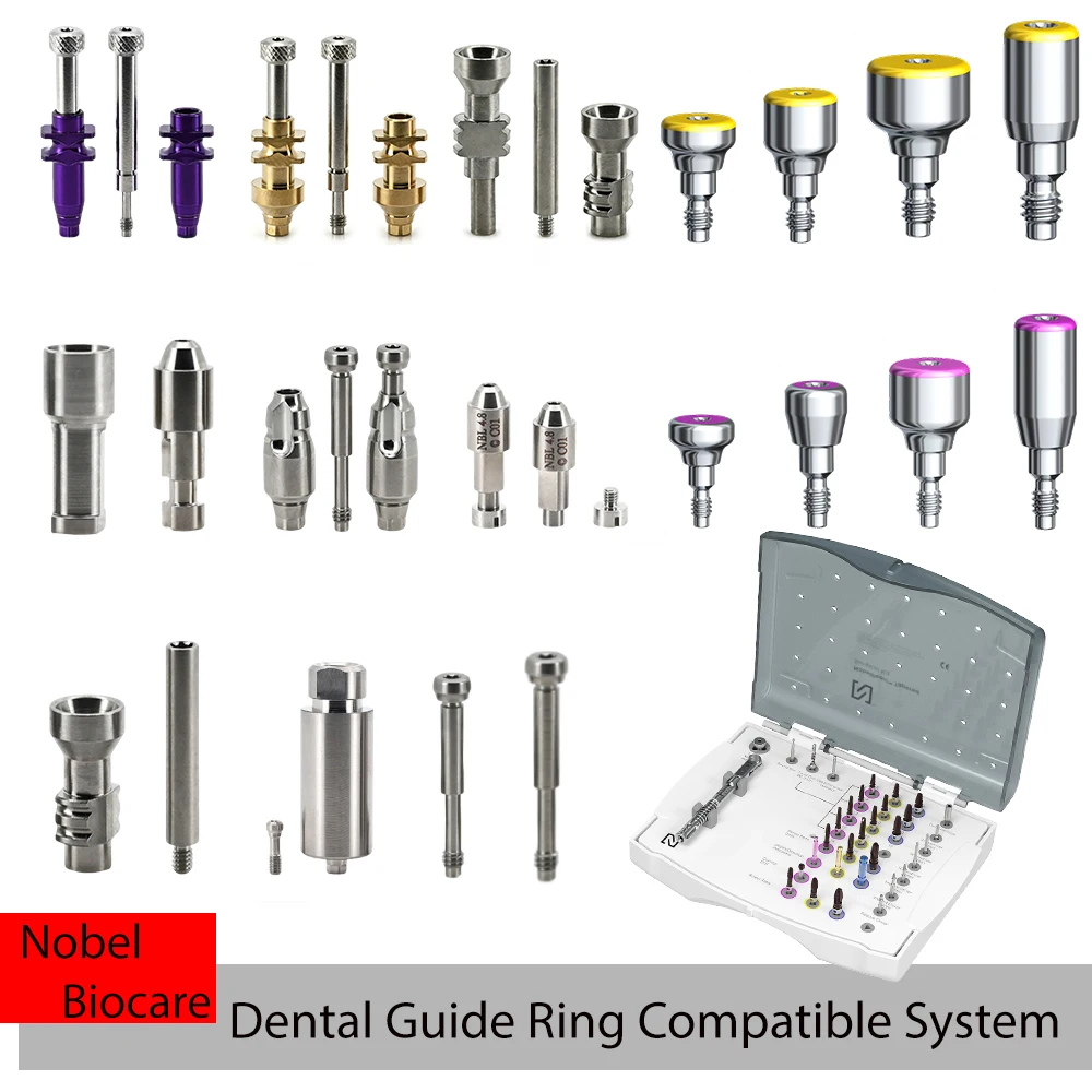 Nobel Biocare-accesorios de tornillo curativo compuesto para implante Dental, varilla de transferencia desechable, herramienta de tapa protectora de ángulo temporal