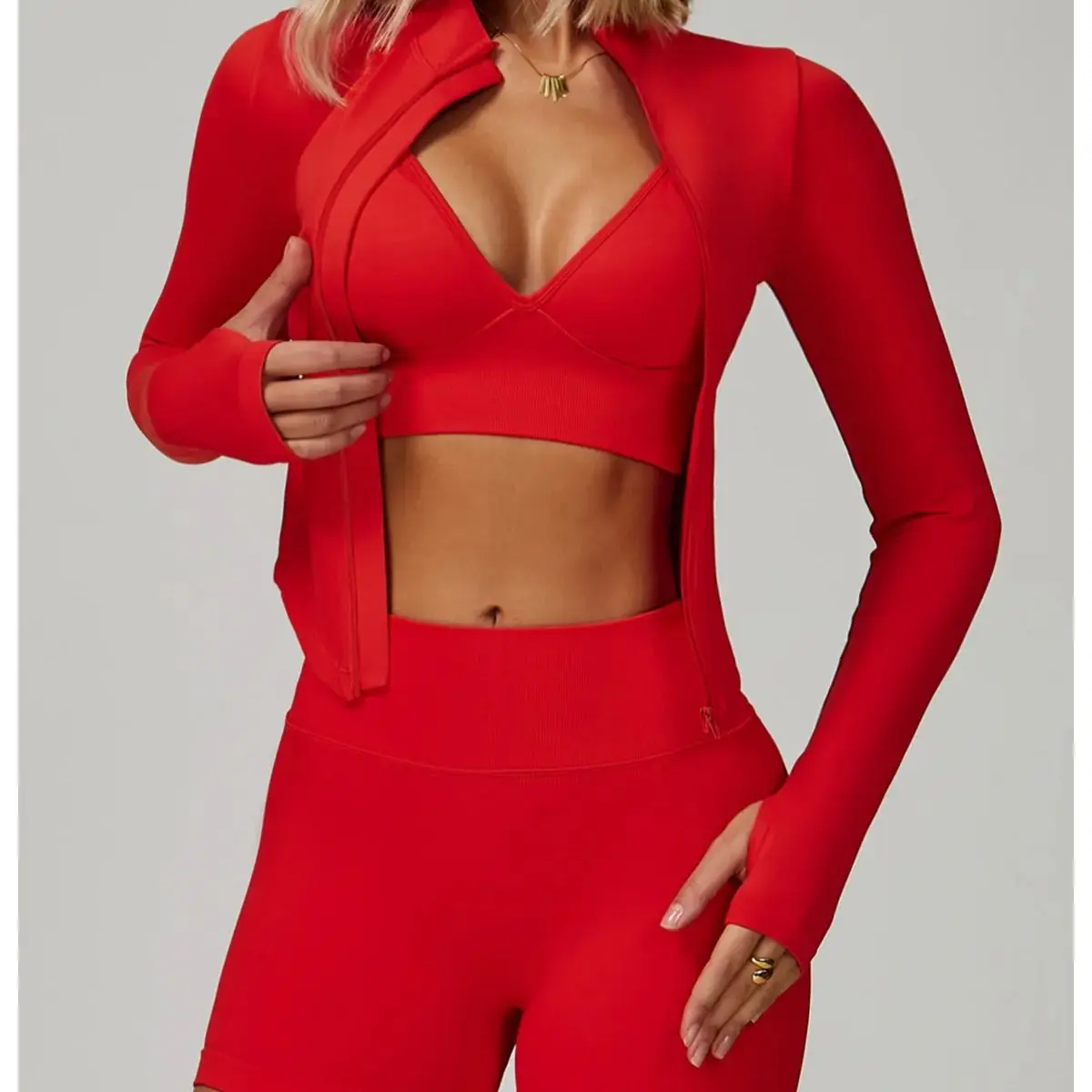 Conjunto de Yoga Deportivo sin Costuras de 2/3 Piezas para Mujer, Ropa Deportiva Transpirable de Cintura Alta, Conjunto de Ropa Interior Deportiva para Mujer, Ropa para Gimnasio y Entrenamiento