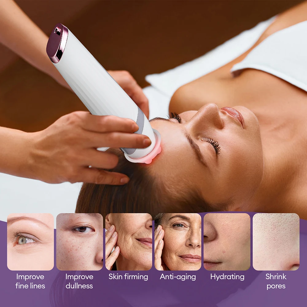 Pluma de burbuja de CO2 de 4 puntas, limpieza Facial de la piel acuática, dispositivo de belleza para SPA, masajeador de cápsulas de CO2, máquina Facial portátil de burbujas de oxígeno