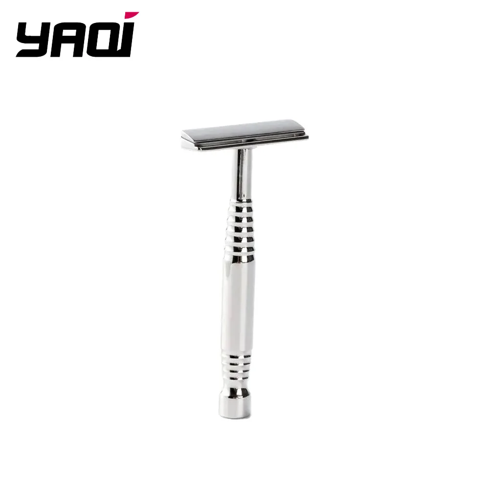 YAQI Romulus - Maquinilla de Afeitar de Seguridad para Hombre, Hoja de Acero Inoxidable 316 Pulido, de un Solo Filo