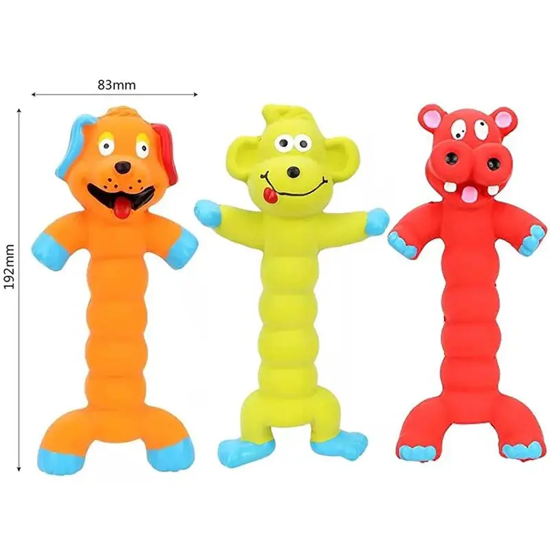 Juguetes de goma chirriantes para perros, juguete para masticar de látex para cachorros, juguete con sonido, tren resistente a mordeduras, suministros para mascotas para perros pequeños, medianos y grandes