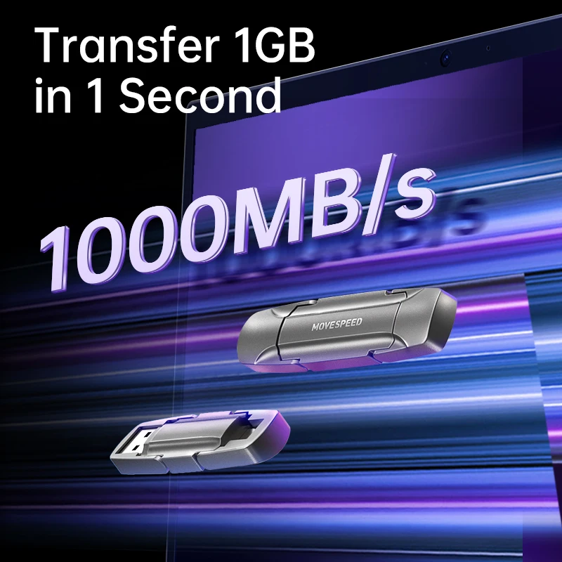 MOVESPEED 1000 MB/s unidad de bolígrafo de estado sólido USB3.2 Gen 2 tipo C unidad Flash 1TB 512GB 256GB 128GB Pendrive para PC Smartphone Tablet