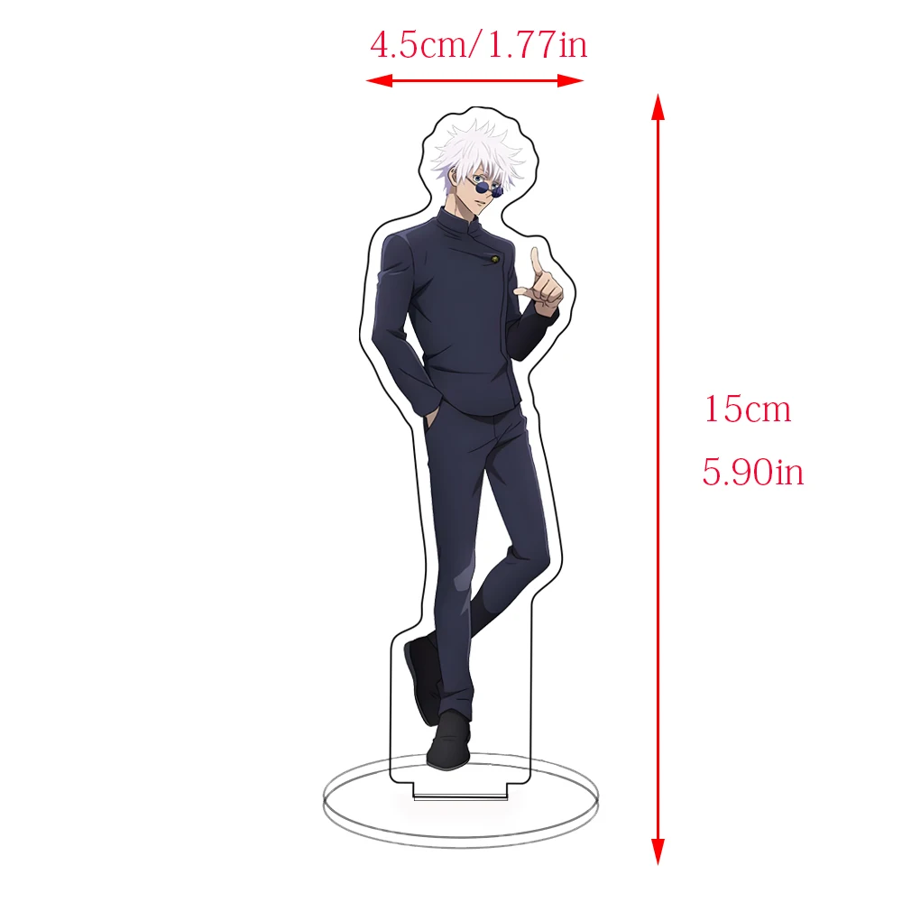 15cm Jujutsu Kaisen acrílico soporte medio Itadori Yuji Satoru Gojo figura adornos Homo regalos creativos para niños juguetes muñeca