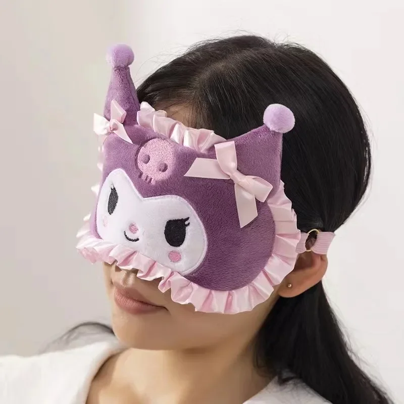 Antifaz Kawaii de Cinnamoroll, Antifaz de Anime con Diseño de Kuromi y Melody, para Dormir, Cuidado de los Ojos, Regalos
