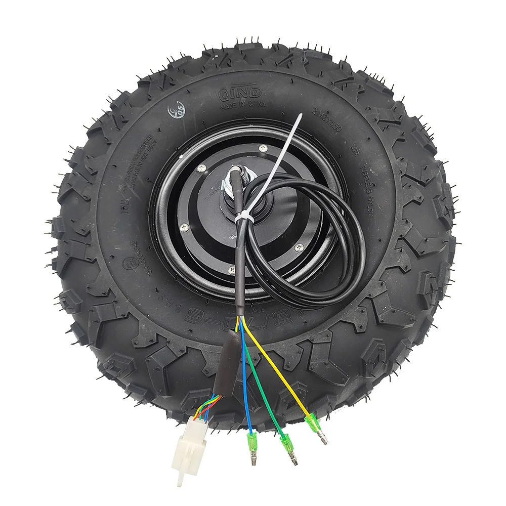 Kit de motor de cubo de carretilla eléctrica 24V 36V 48V 350W 500W rueda de neumático rugoso todoterreno todo terreno 14,5"