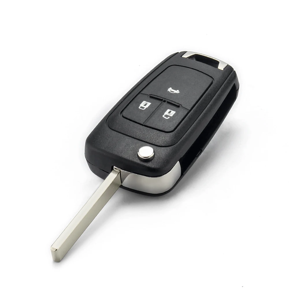 KEYYOU 10 Uds 2/3/4/5 botones funda para mando a distancia cubierta abatible llave plegable carcasa en blanco para Chevrolet Lova Sail Aveo Cruze Replac