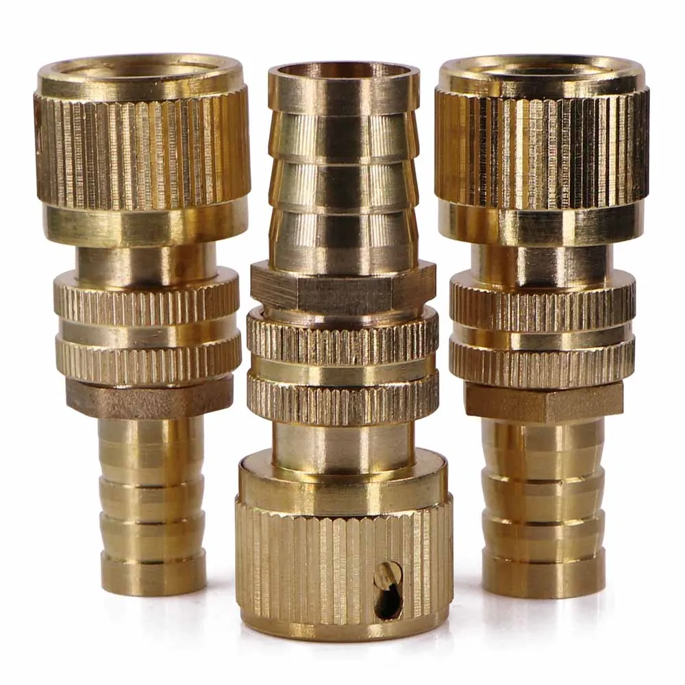Adaptador de lengüeta para manguera de latón de 6-32mm con conector rápido de 16mm, tubería de riego para jardín, conexión de reparación, accesorio de junta de acoplamiento
