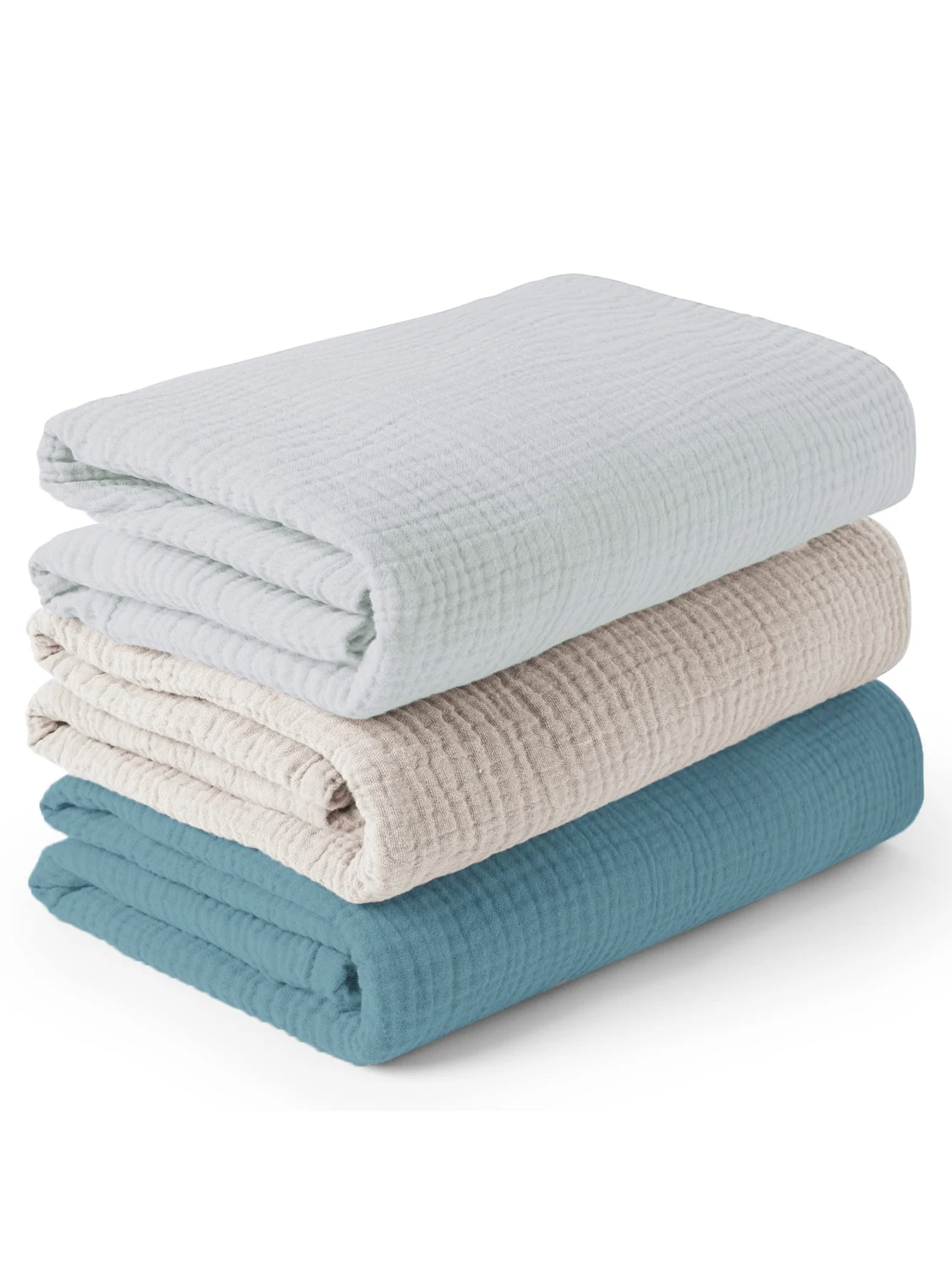 3 unids/set suave transpirable bebé recién nacido recibir manta muselina Swaddle mantas
