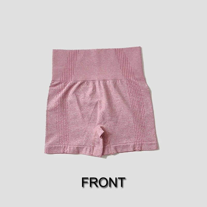 Pantalones cortos sin costuras para mujer, pantalones cortos de entrenamiento de cintura alta para Yoga, Fitness, mallas deportivas para gimnasio, pantalones cortos atléticos ajustados con Control de barriga