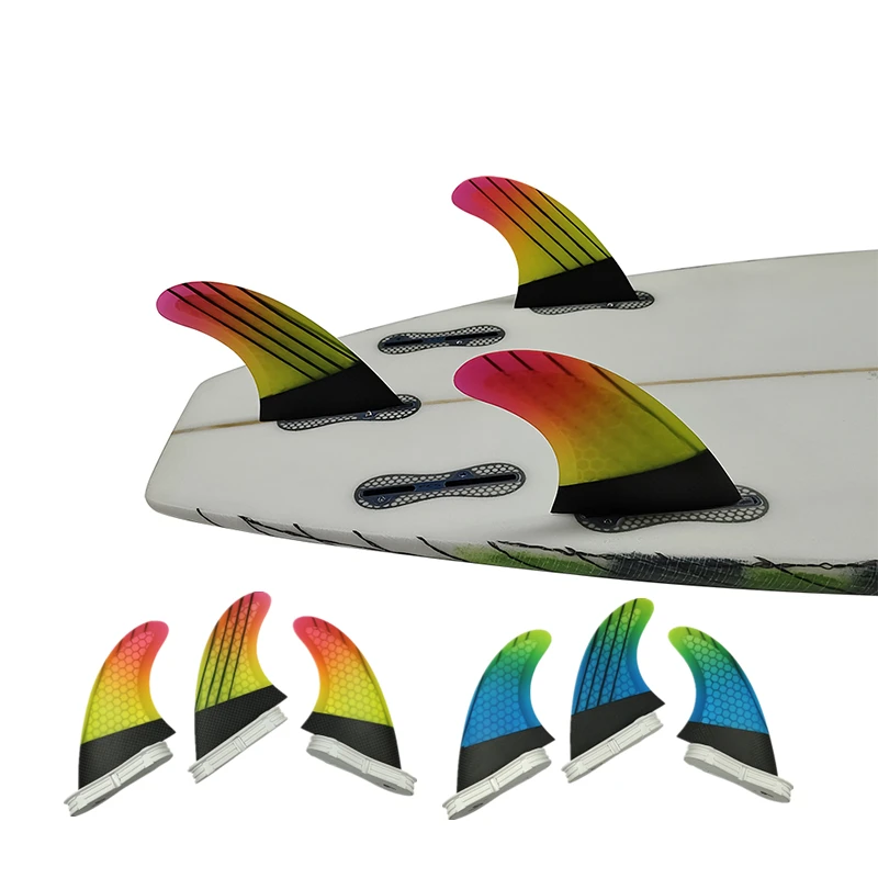 Aletas de tabla de Surf de tamaño M, tres aletas dobles, 2 aletas de Surf, estabilizador UPSURF FCS 2, núcleo de rendimiento de fibra de carbono