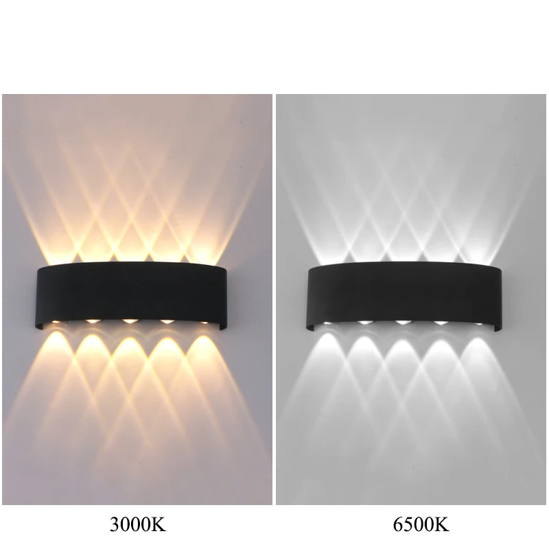 Lámpara de pared LED 4/6/8/10, lámparas de pared para exteriores, iluminación arriba y abajo para decoración de habitaciones interiores, iluminación de jardín, farolas