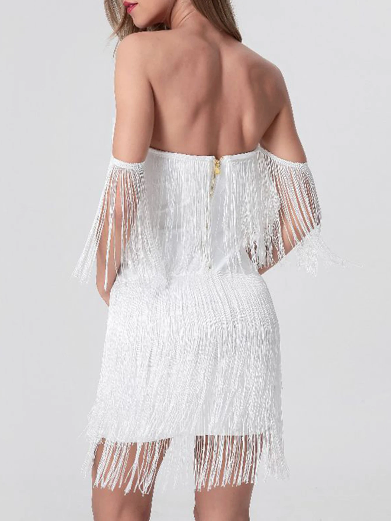 Vestido de Verano Sexy con Espalda Descubierta y Borlas para Mujer, Vestido Negro Elegante para Cumpleaños, Vestido de Lujo para Fiesta de Graduación, Vestidos Cortos de Noche