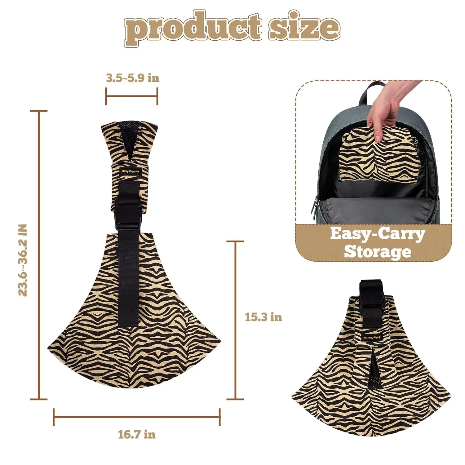 Portabebés Portátil, Mochila Portabebés, Bolso de Hombro para Bebés, Mochilas para Recién Nacidos, Bolsos para Bebés