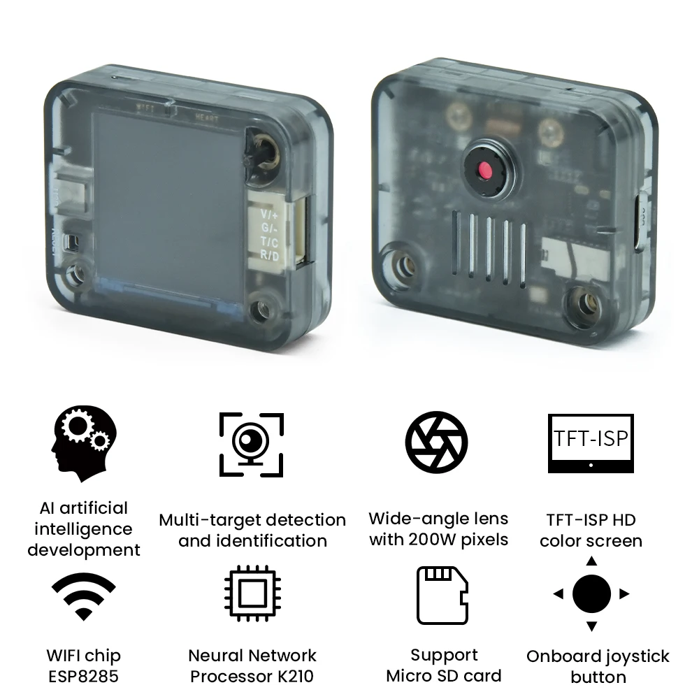 Sensor de Visión Keyestudio Sentry1&2 para Arduino/Micro:Bit/Raspberry Pi, Cámara de Gran Apertura, Compatible con Conector Inteligente Tipo-C