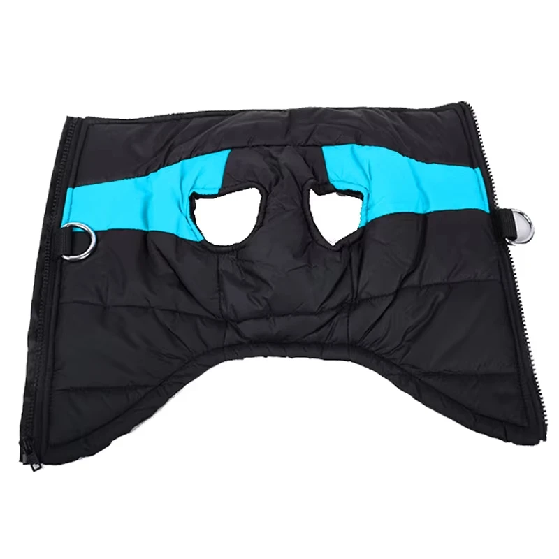 Chaqueta para perro de otoño e invierno con anillo en D para perros pequeños y grandes, ropa cálida impermeable con cremallera para cachorros, disfraces para mascotas Labrador Yorkies