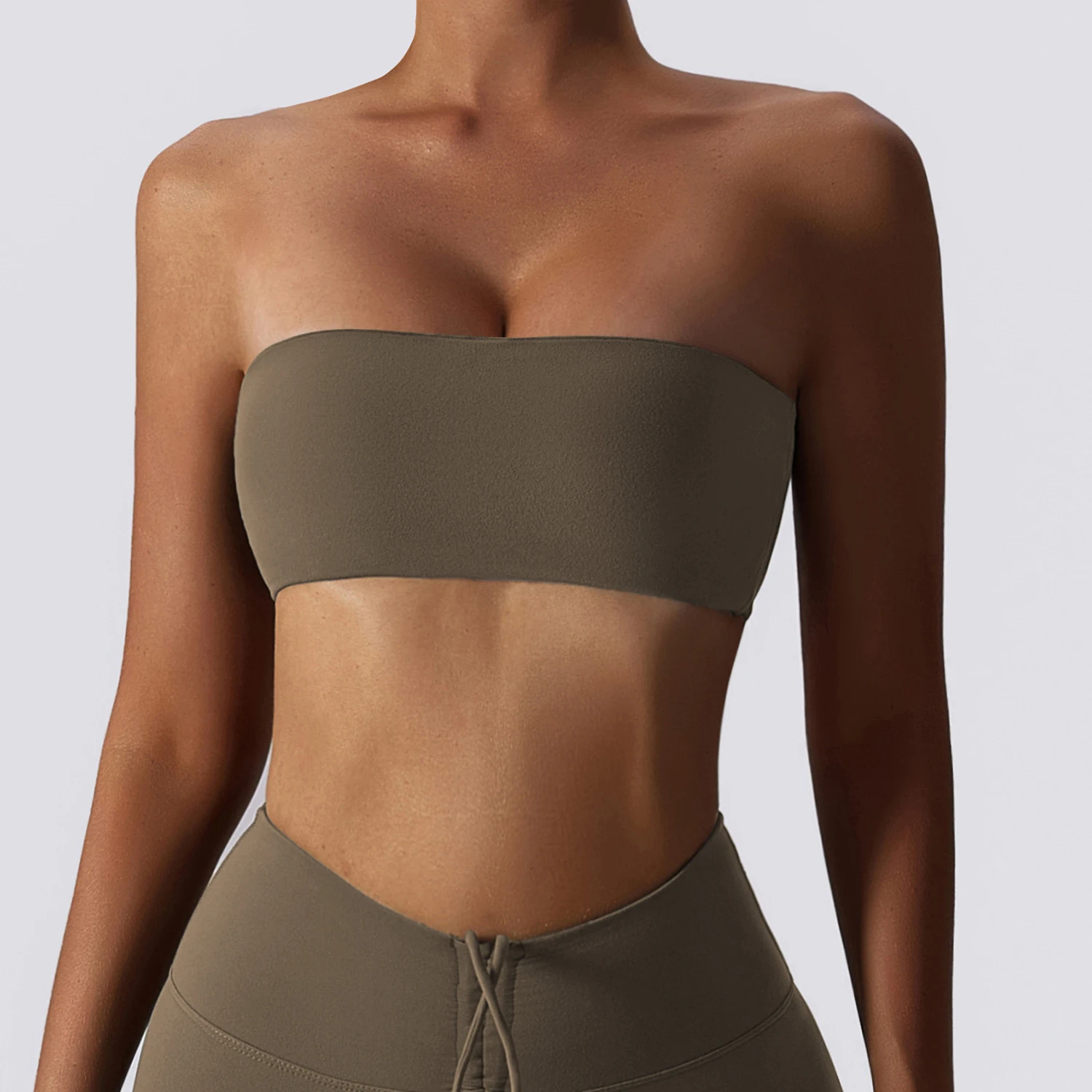 Sujetador deportivo sin tirantes de verano para mujer, ropa de yoga de secado rápido, top tubo, ropa interior para fitness, sujetador deportivo para mujer