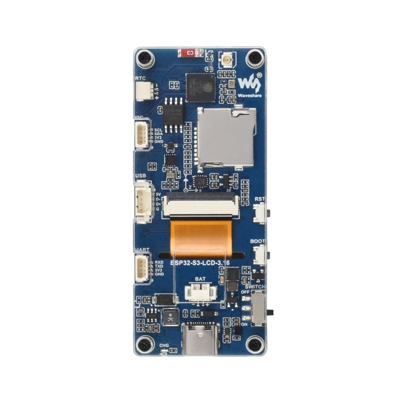 Waveshare ESP32-S3 Placa de desarrollo LCD de 3,16 pulgadas 320 × 820 ESP32-S3-LCD-3.16 de doble núcleo LX7 de 32 bits