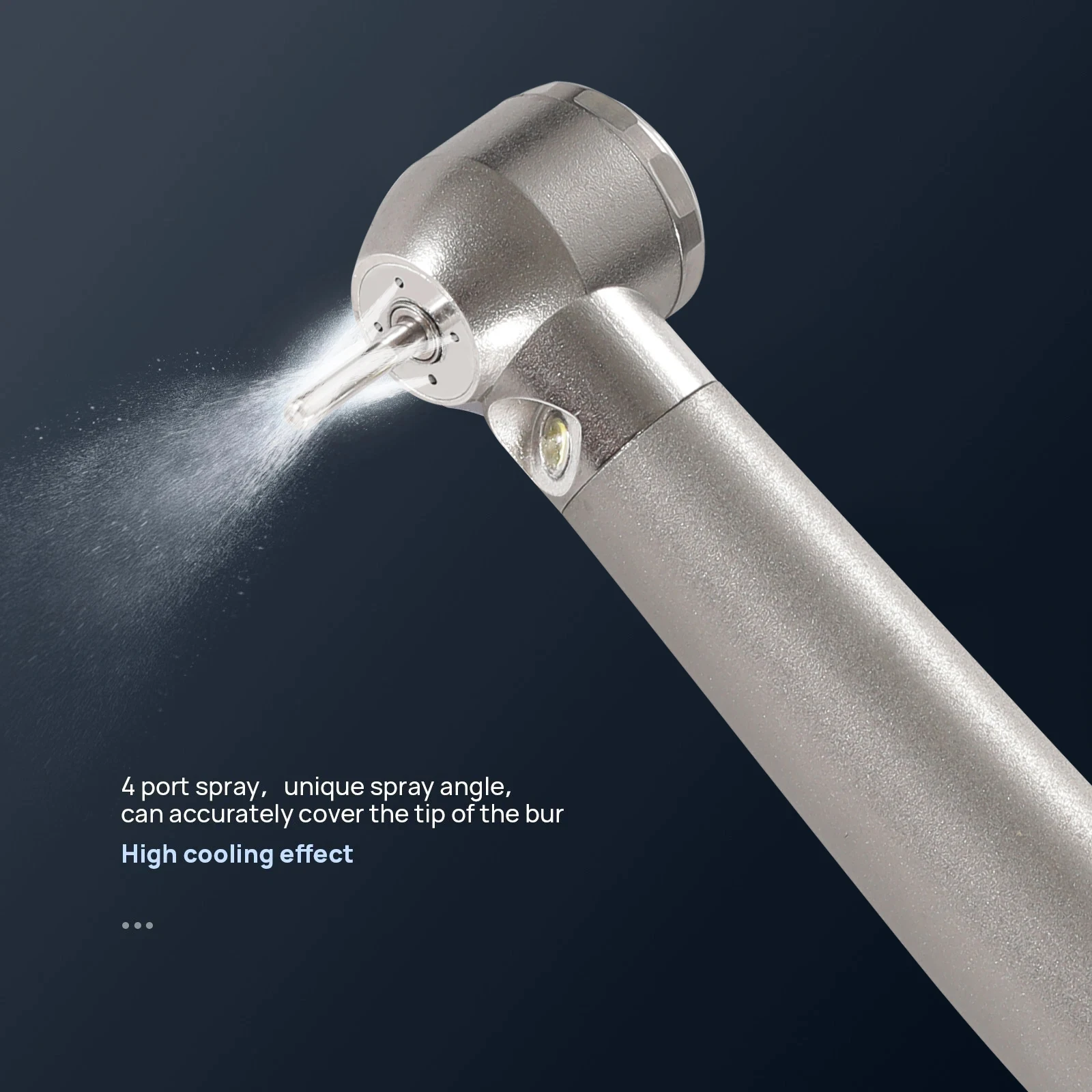 Generador electrónico LED de fibra óptica Dental estilo N-S-K, cabezal grande/estándar, 4 pulverizadores, botón pulsador de 4 orificios para operación de bloques de dientes